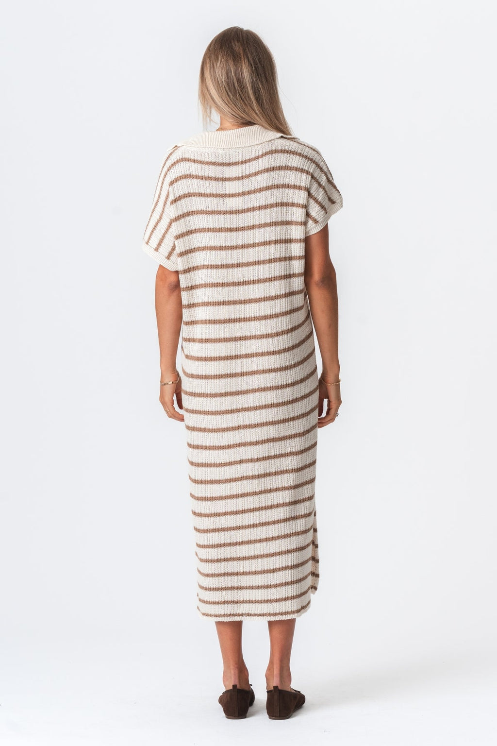 Victoria Dress - Wit/Beige