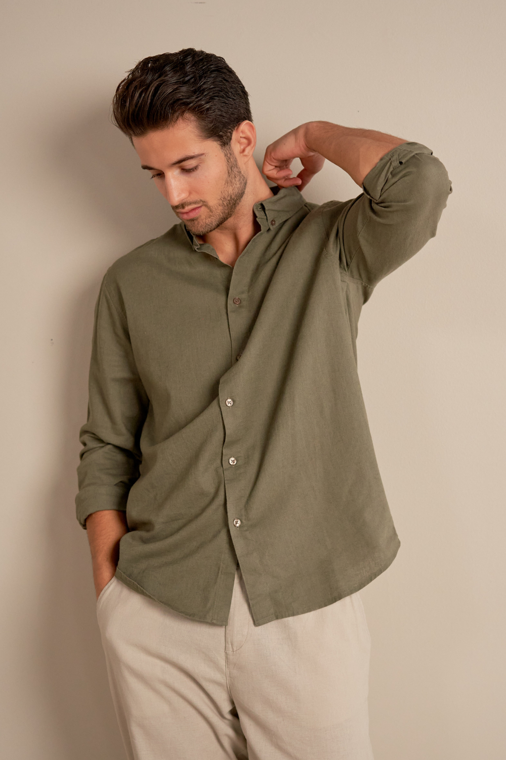 Linen Shirt - Army