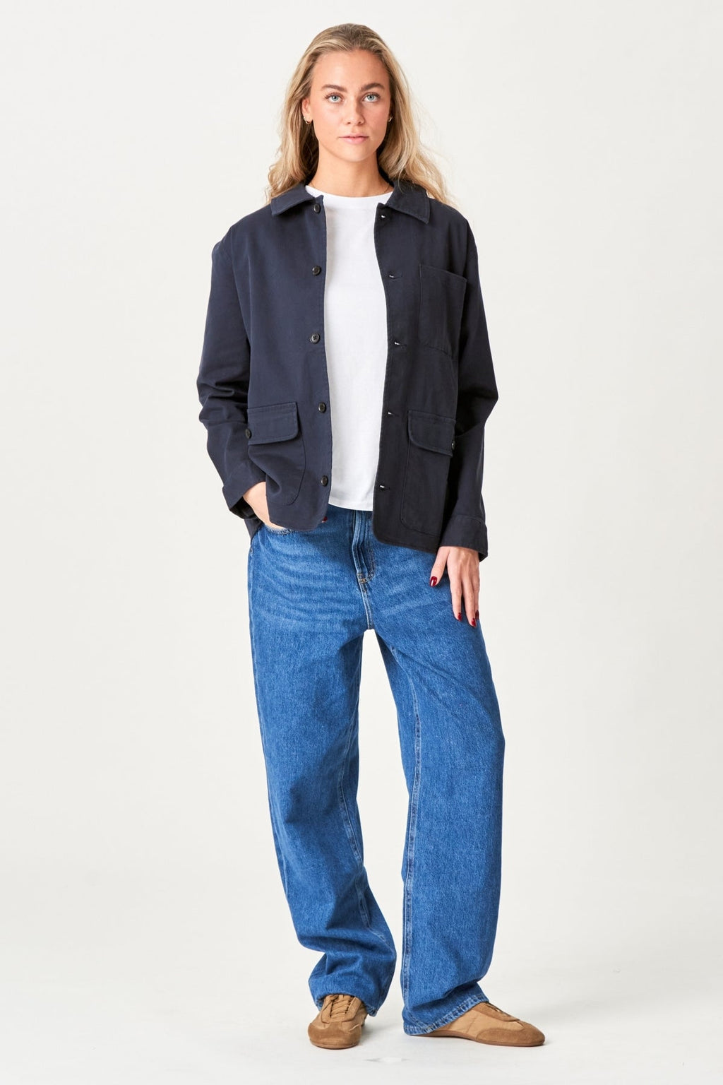 Twill Shacket - marine