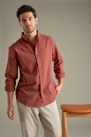 Linen Shirt - Terracotta