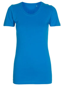 Gemonteerd t-shirt-torquoise blauw