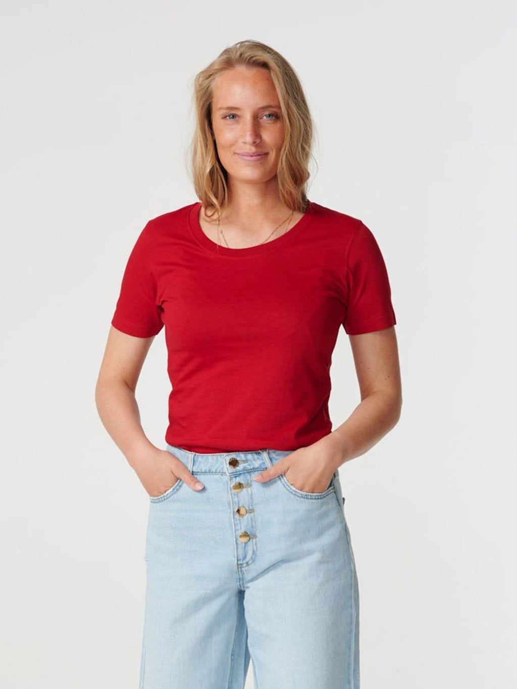 Gemonteerd t -shirt - rood