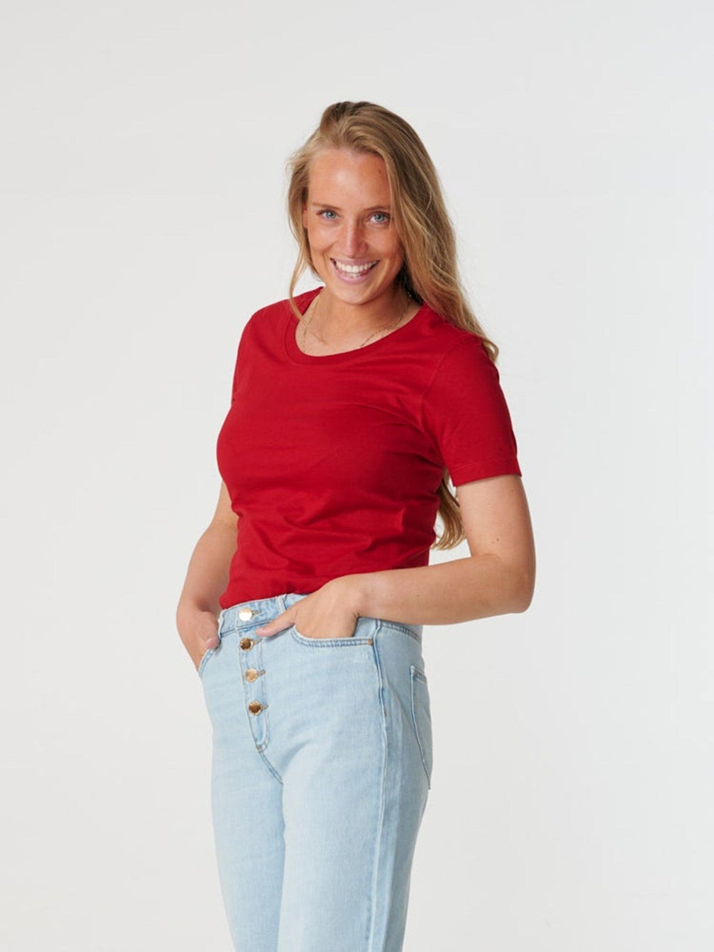 Gemonteerd t -shirt - rood