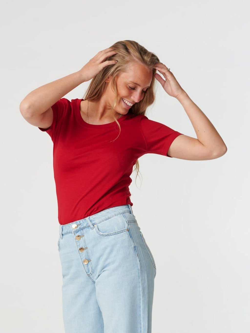 Gemonteerd t -shirt - rood