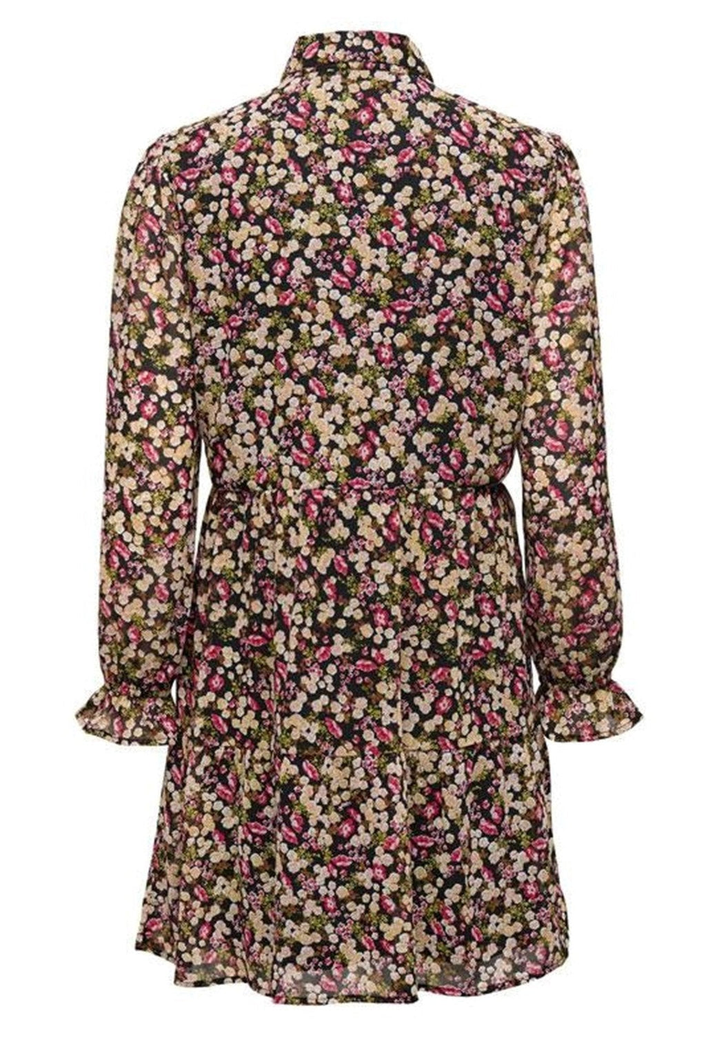 Ingrid lange mouwen jurk - bruin