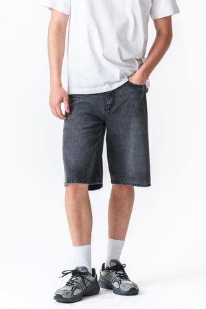 Denim Shorts Los - zwart