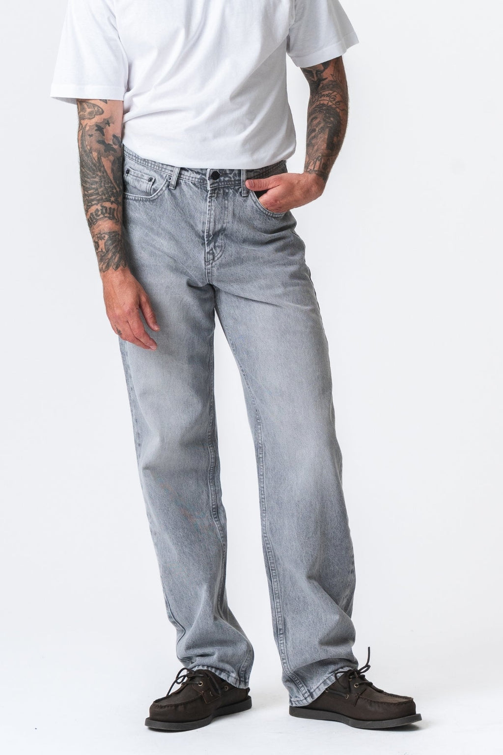 Noah Loose Fit Jeans - Gray Denim