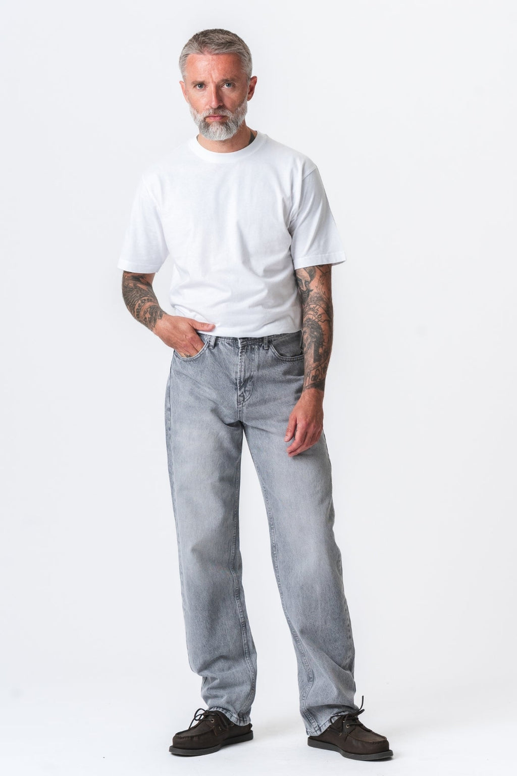 Noah Loose Fit Jeans - Gray Denim