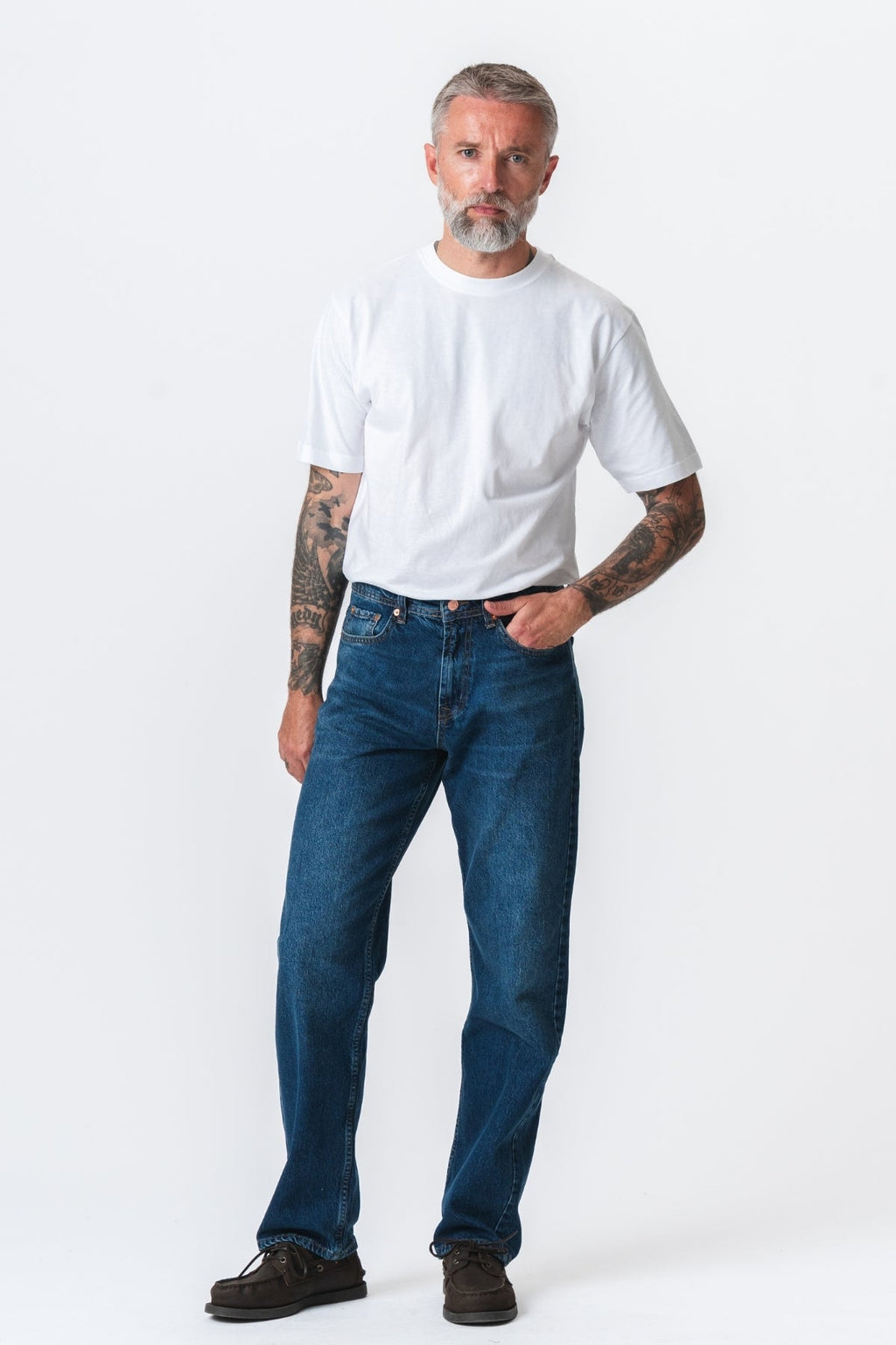 Noah Loose Fit Jeans - Dark Blue Denim