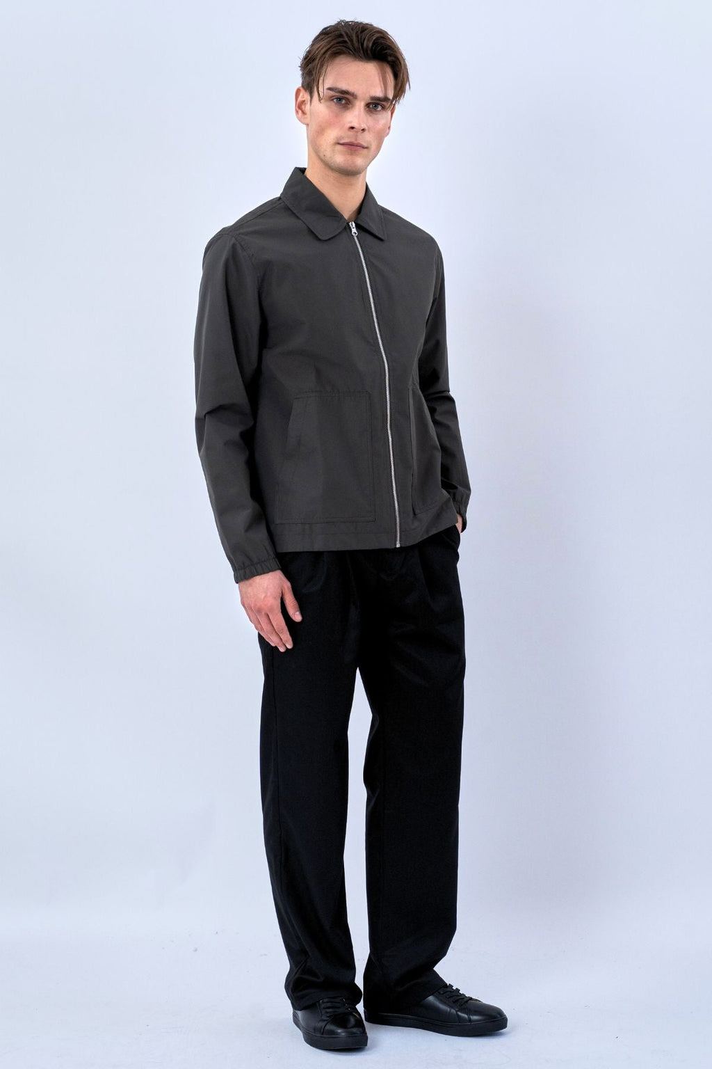 Kort jack met rits - grijs