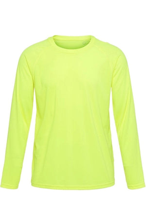 Training T-shirt met lange mouwen-neon geel
