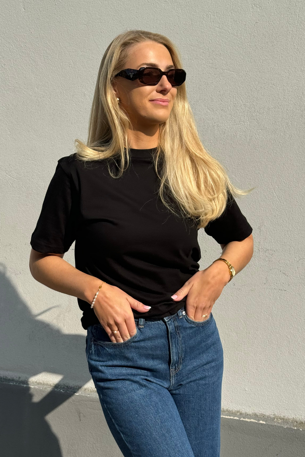 Oversized t -shirt - zwart