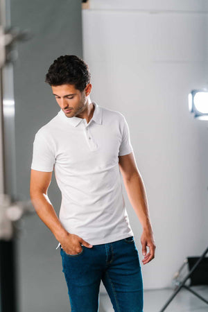 Muscle Polo shirt - wit