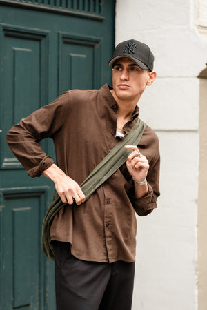 Linen Shirt - Coffee