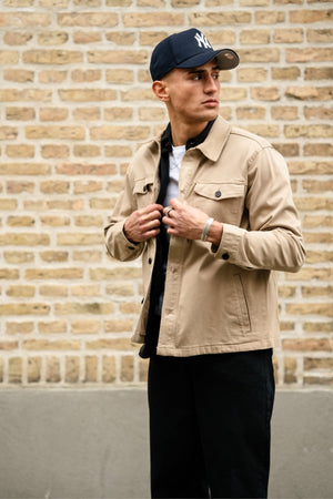 Twill Overshirt - Dark Sand