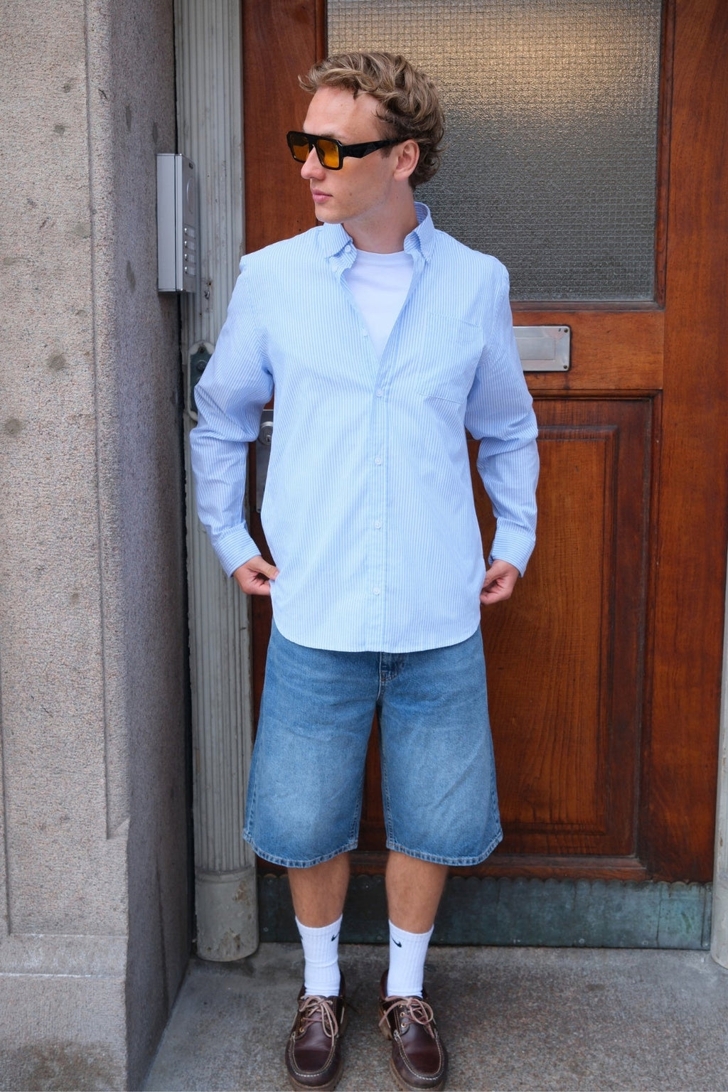 Denim Shorts Los - blauw