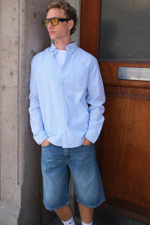 Denim Shorts Los - blauw