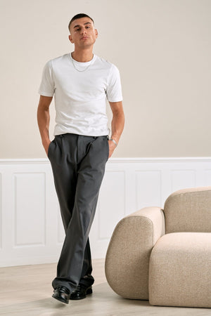 Suit Pants Loose - Steel Grey