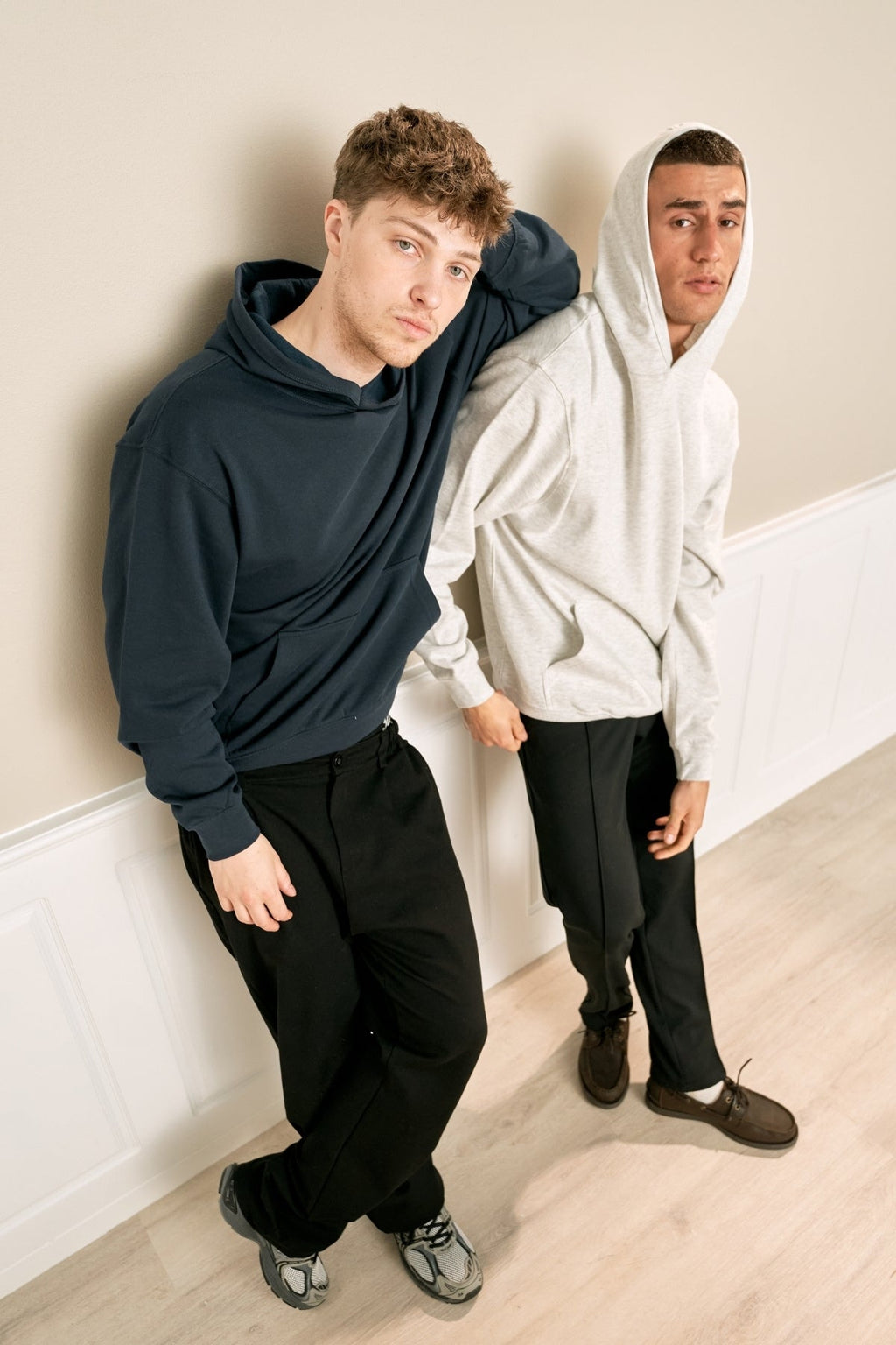 Hoodie Without Drawstring - Ash Grey