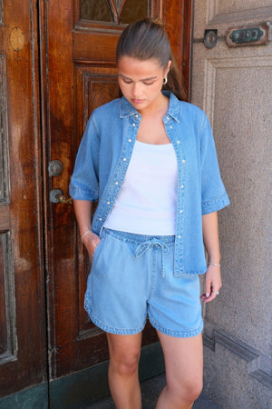 Frame Shorts - Light Blue Denim