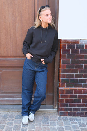 Sweatshirt hoodie - zwart