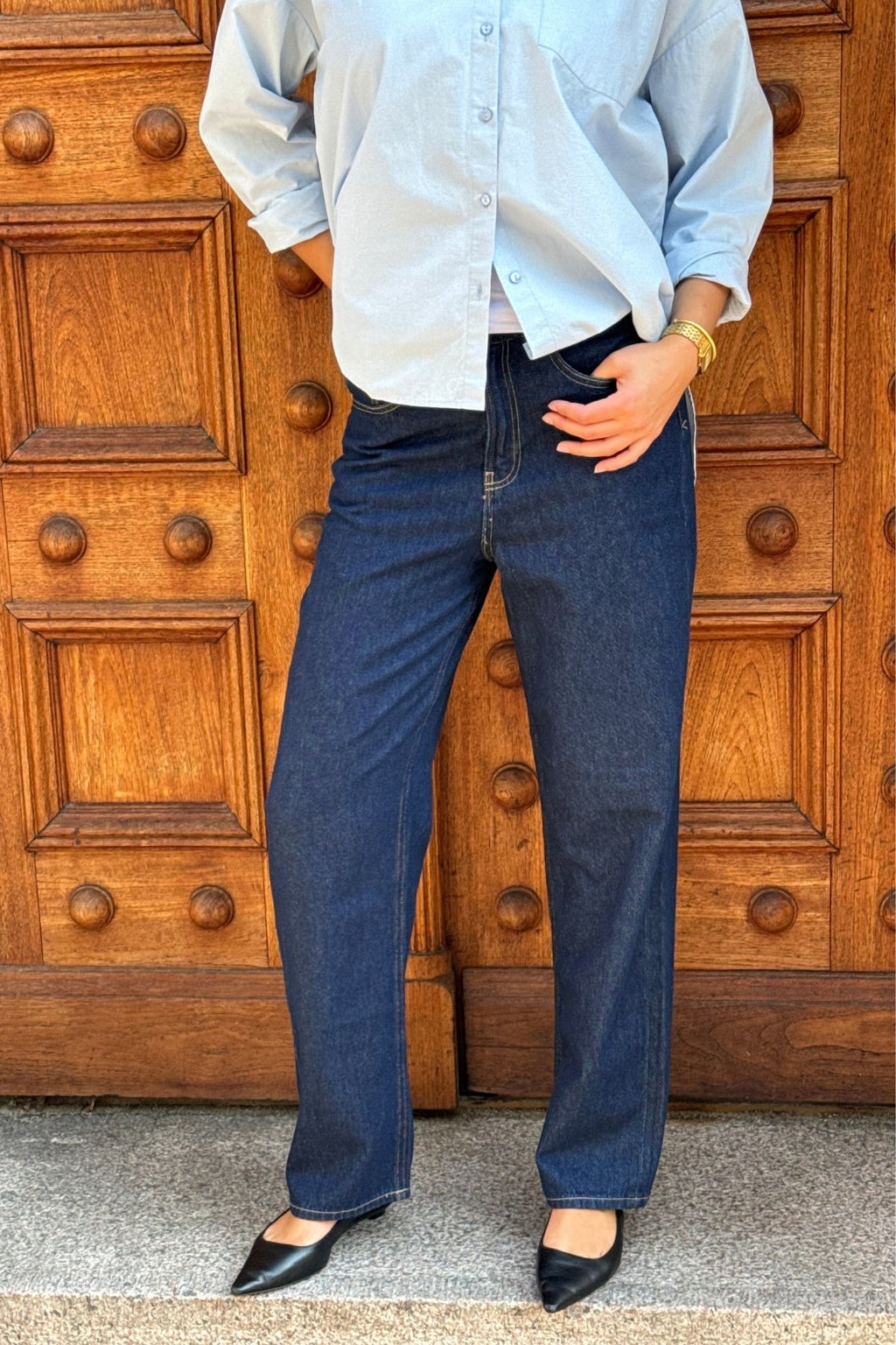 The Original Performance Wide Jeans - Dark Blue Denim