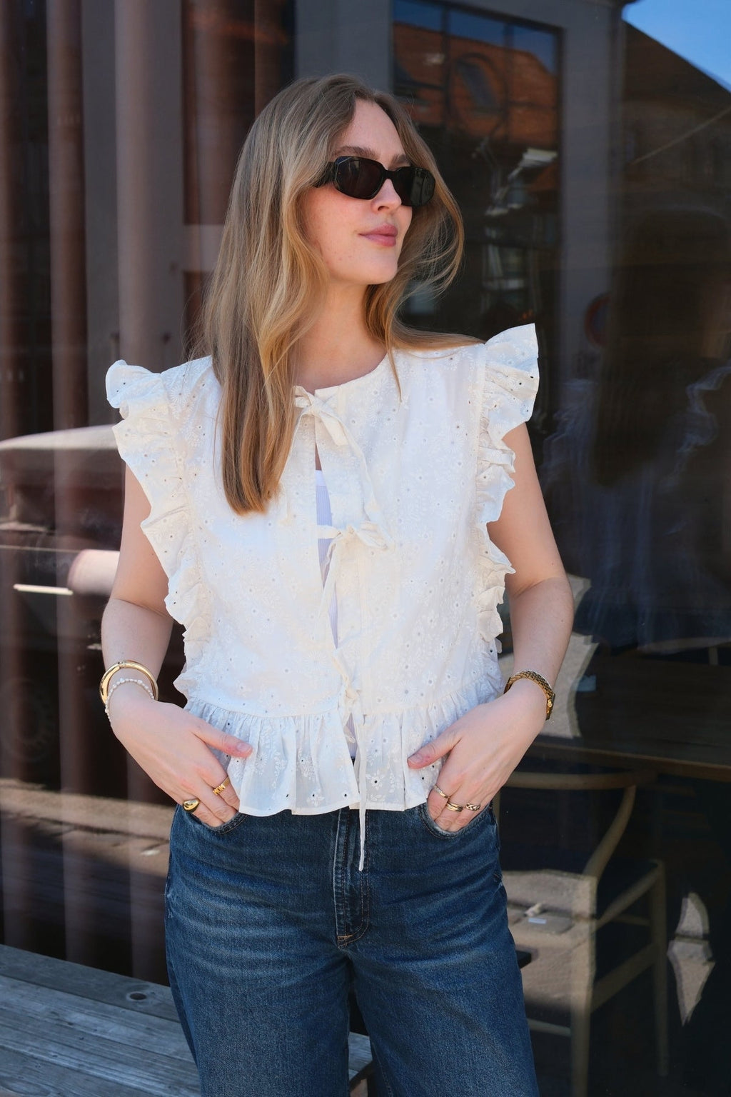 Cilie Top - Cloud Dancer