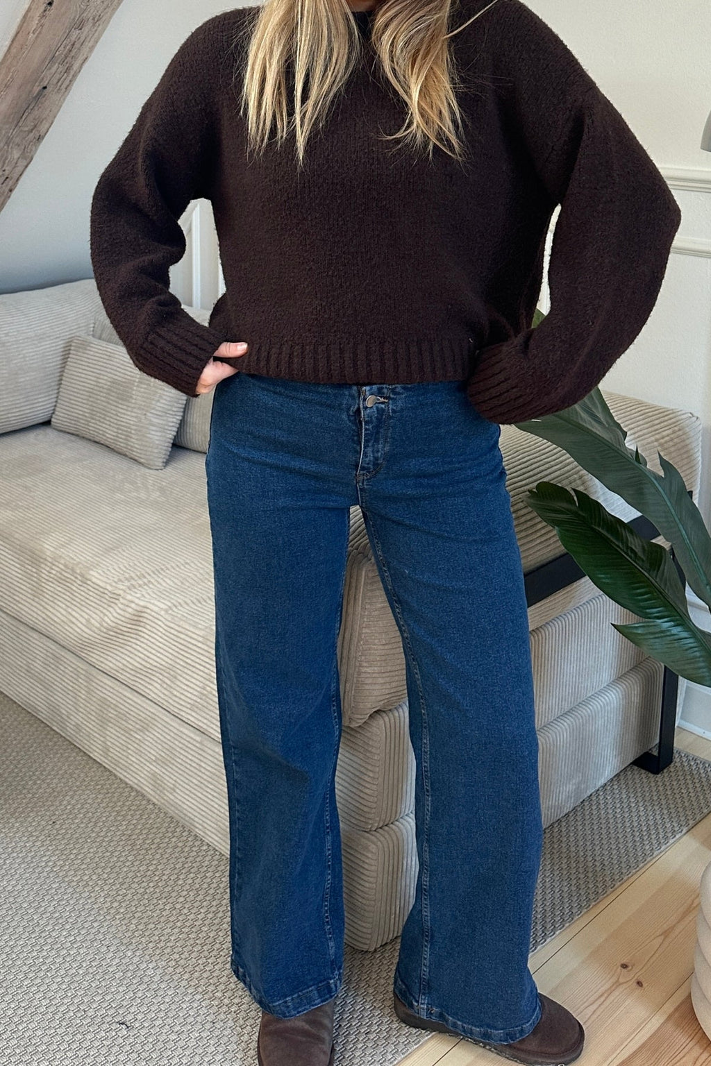 Miley Wide Jeans - Mid Blue