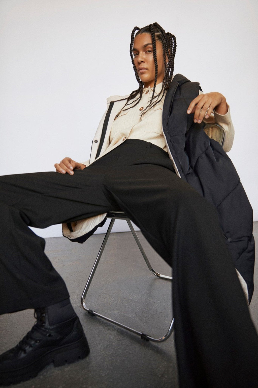 Lisa Wide Pant - zwart