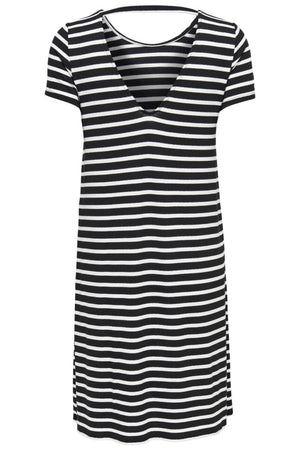 Loose dress with back details - Black cloud dancer