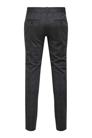 Mark check Pants - Zwart