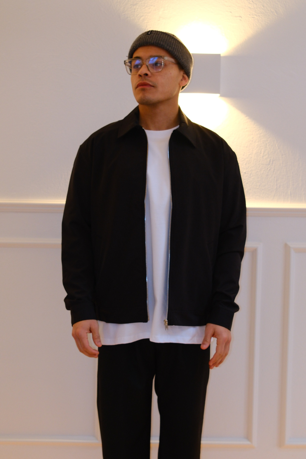 Milan Zipper Jacket - Black