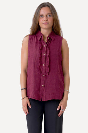 Mio linnen top - rood