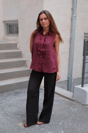 Mio linnen top - rood