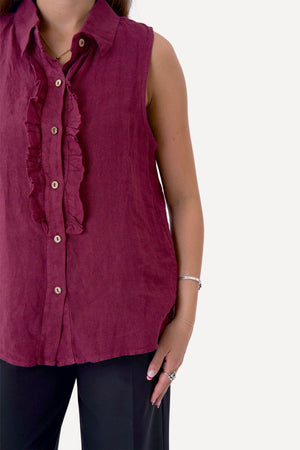 Mio linnen top - rood
