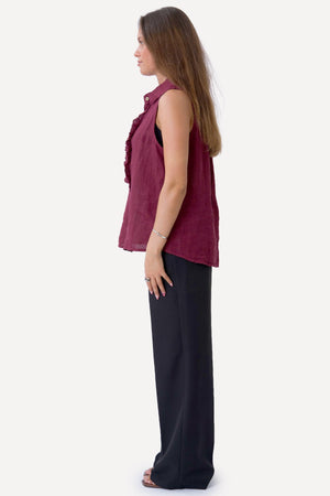 Mio linnen top - rood