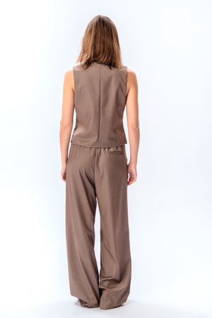 Nadia Vest en pants (Taupe) - pakketdeal