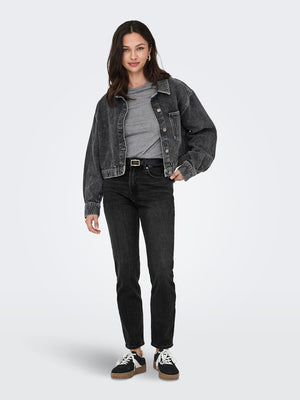 Emily High Taille Jeans - Black Denim
