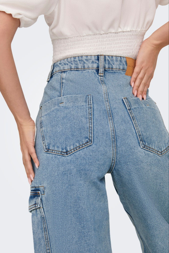 Hope High Waist Denim Jeans - Dark Blue Denim