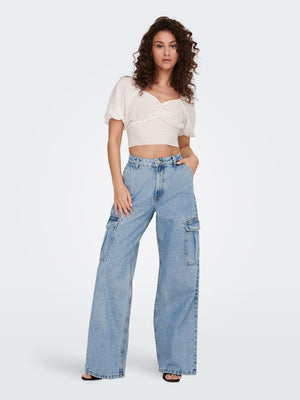 Hope High Waist Denim Jeans - Dark Blue Denim