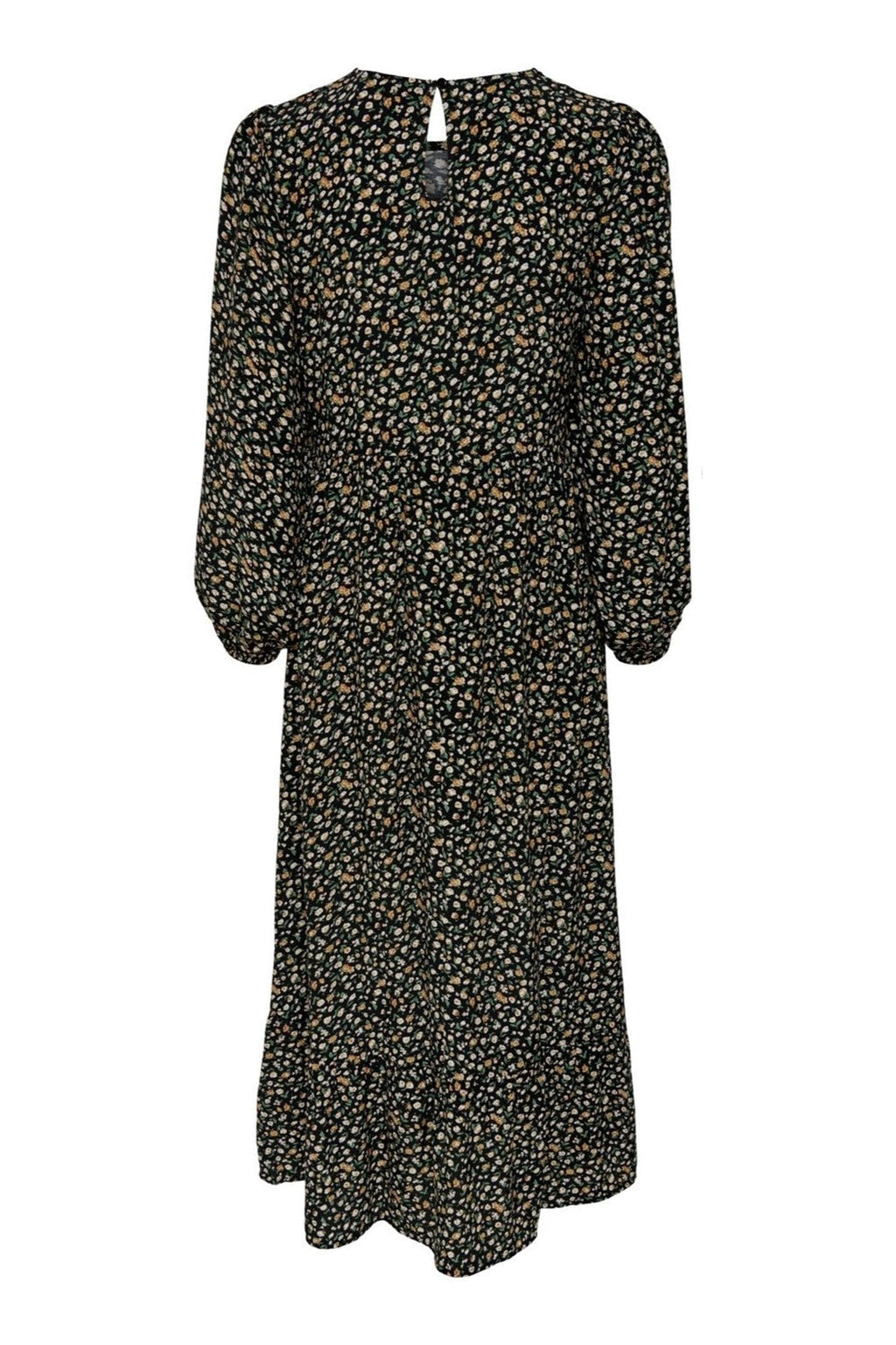 Amalie Midi -jurk - zwart / oranje