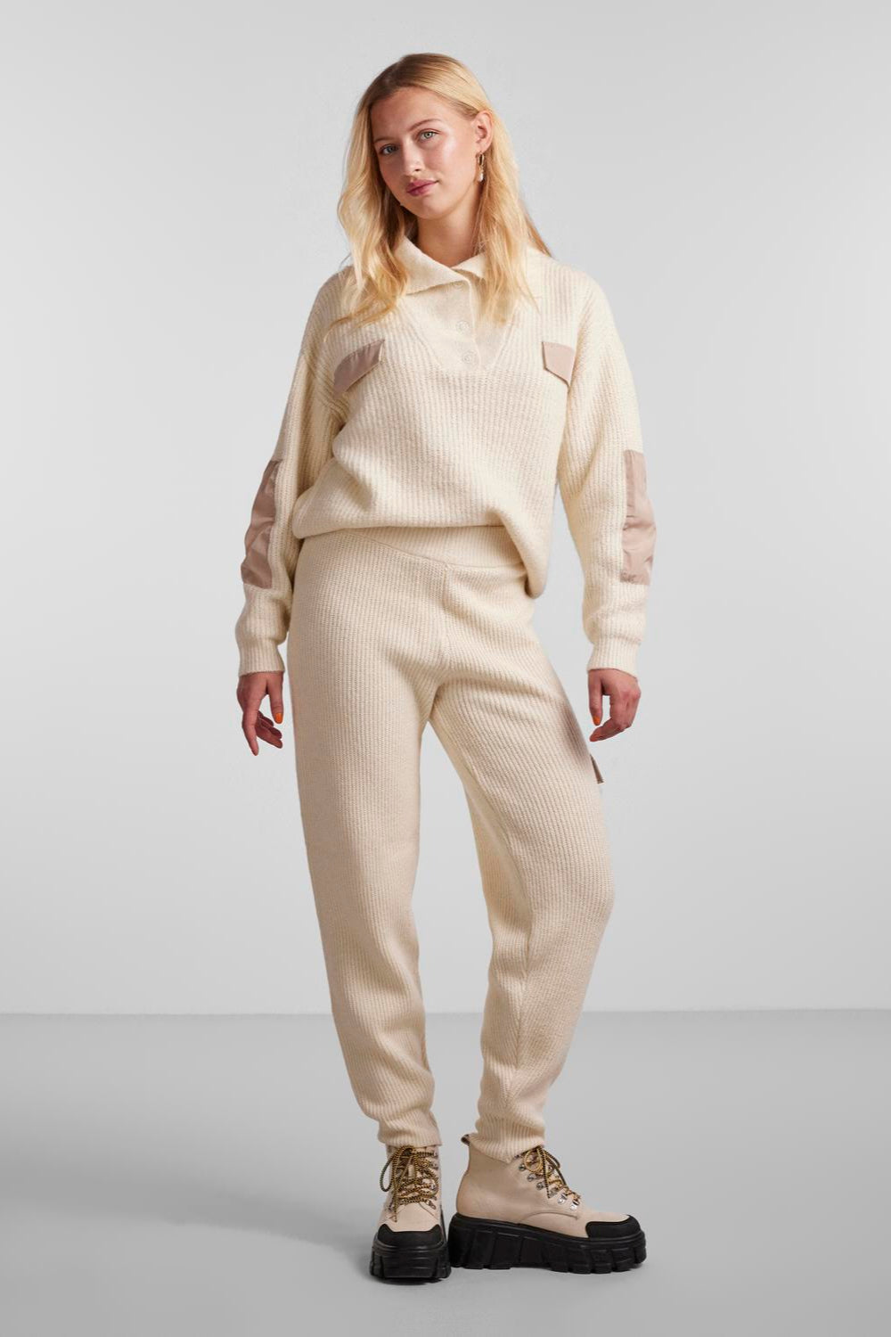 Naura Knit Pants - Antique White