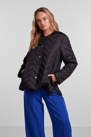 Fawn Short Quilted Jacket - Zwart