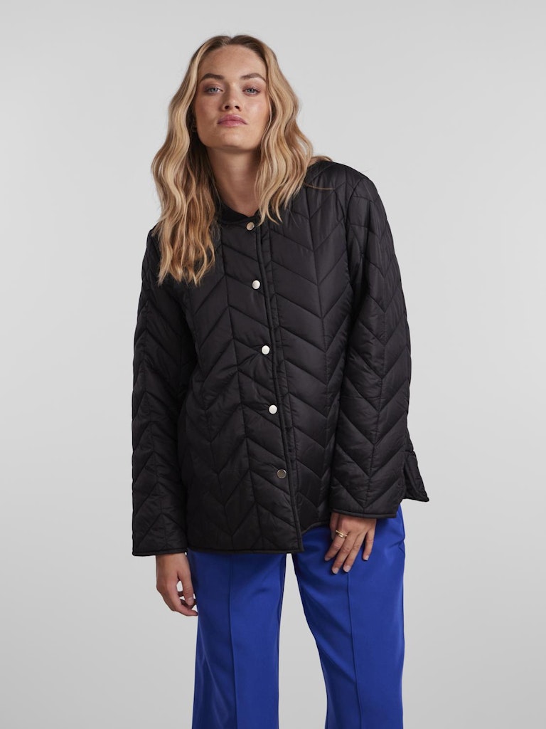 Fawn Short Quilted Jacket - Zwart