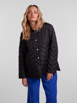 Fawn Short Quilted Jacket - Zwart