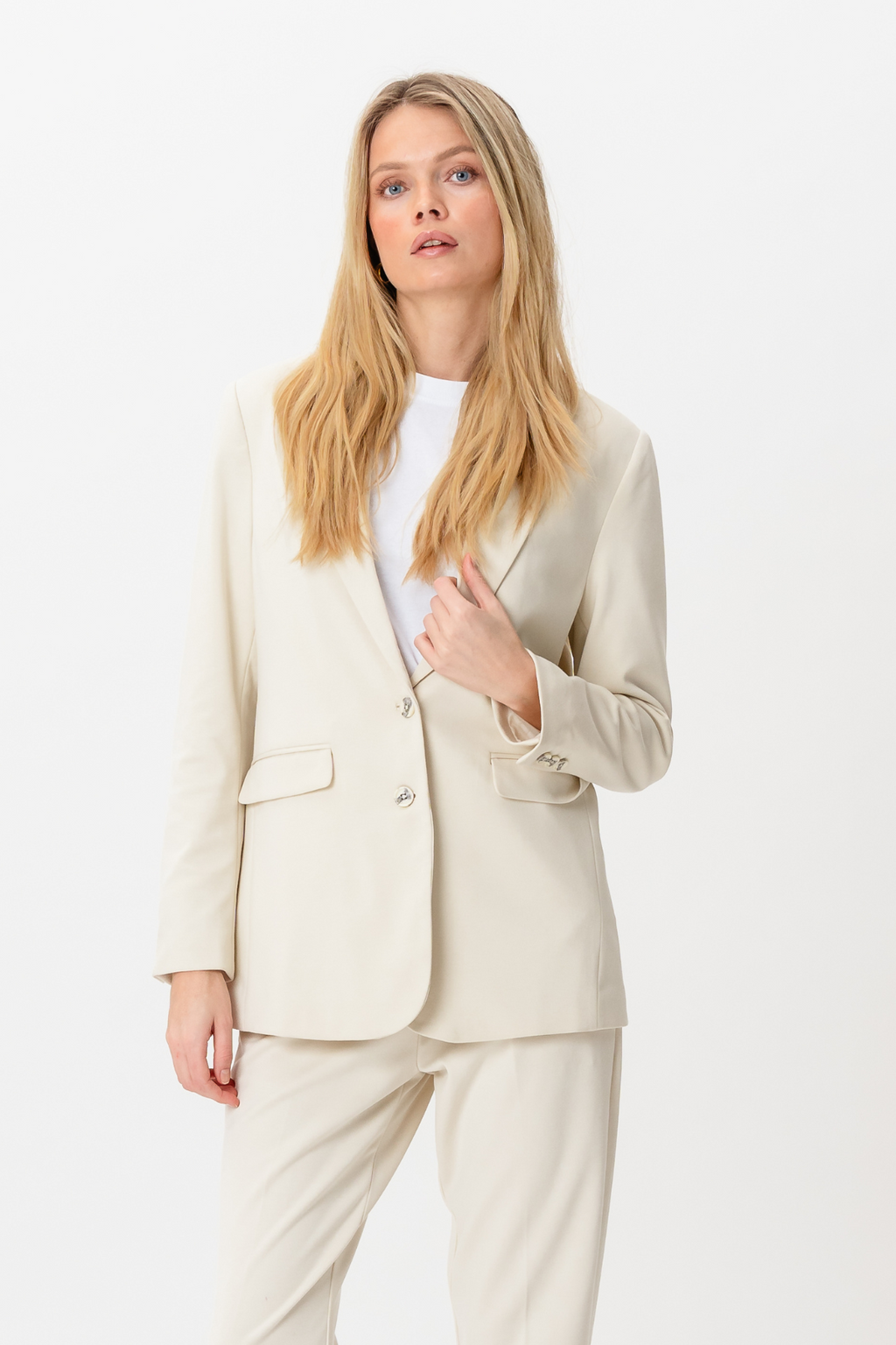 Blazer met klassieke pasvorm - Berken