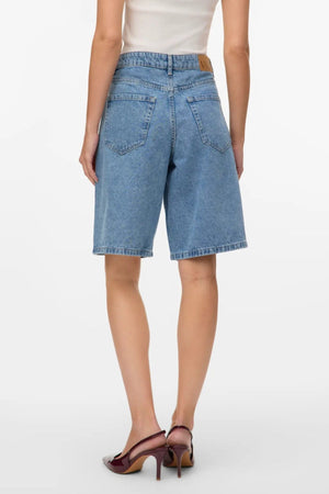 Kath Long Denim Shorts - Light Blue Denim