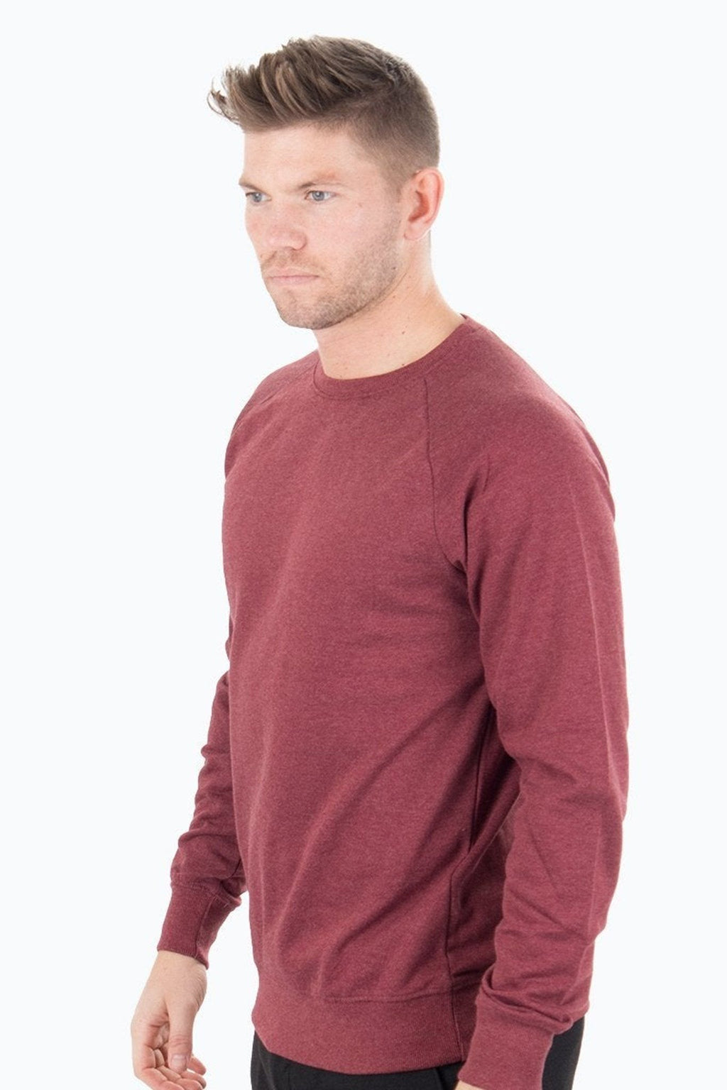 Raglan Crewneck - Heather Red