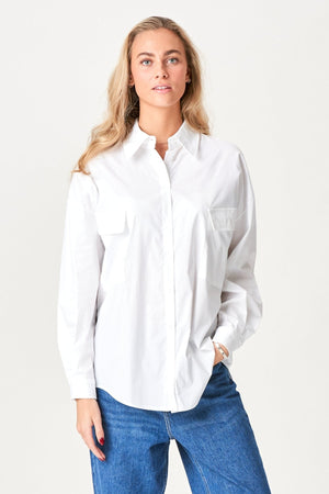 Clara Oversized Shirt - wit