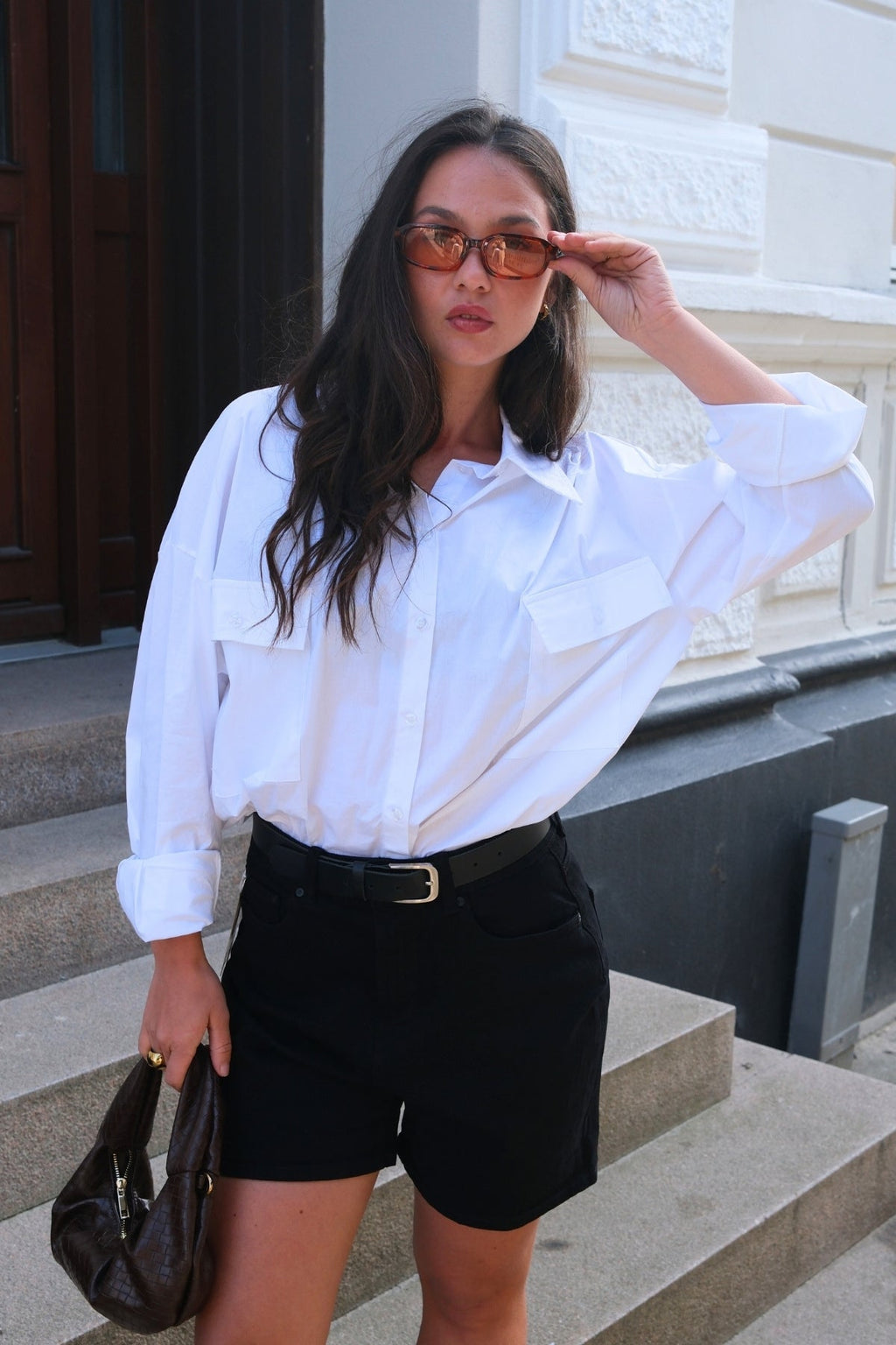 Clara Oversized Shirt - wit